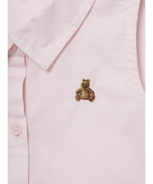 GAP(ギャップ)の「ティアード シャツワンピース (幼児・ベビー)(ワンピース・キッズ・ピンク・90cm/80cm/95cm/100cm/105cm/110cm/70cm)」の3枚目の写真