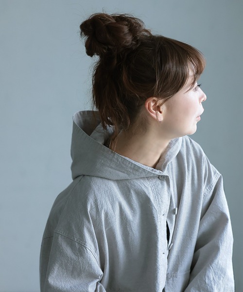 soulberry(ソウルベリー)の「そよ風をあつめるフードのジャケット(その他アウター・レディース・グレー・5L/4L/3L/LL/L/M)」の3枚目の写真