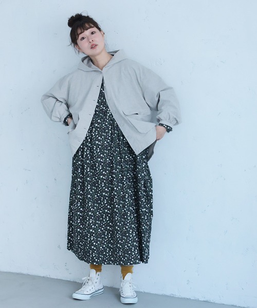 soulberry(ソウルベリー)の「そよ風をあつめるフードのジャケット(その他アウター・レディース・グレー・5L/4L/3L/LL/L/M)」の6枚目の写真