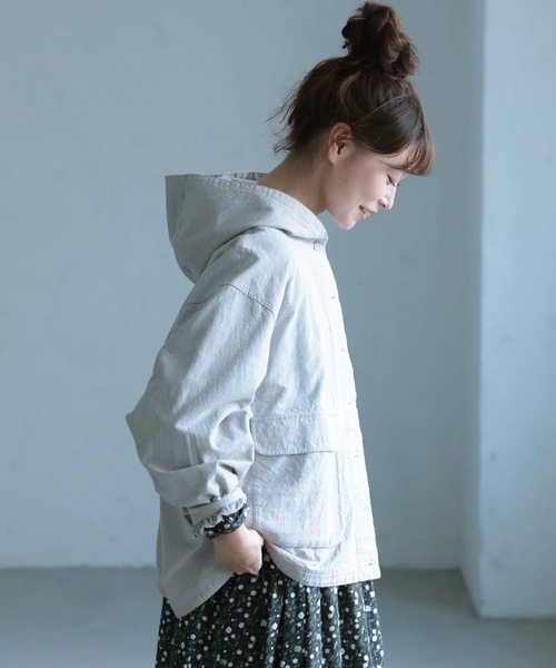 soulberry(ソウルベリー)の「そよ風をあつめるフードのジャケット(その他アウター・レディース・グレー・5L/4L/3L/LL/L/M)」の19枚目の写真