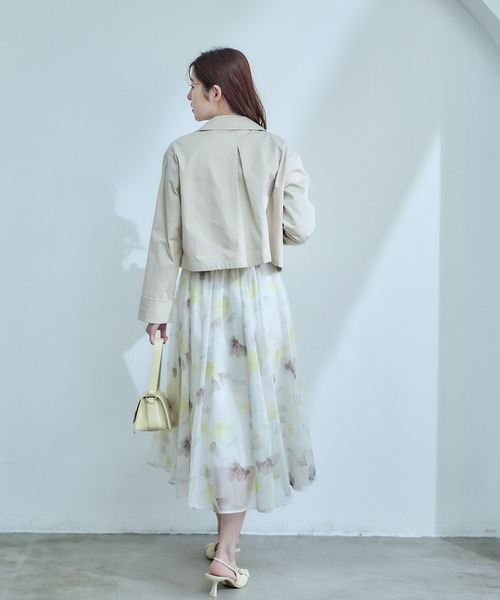 12Twelve Agenda(トゥエルブ アジェンダ)の「ラメシフォン花柄フレアスカート(スカート・レディース・オフホワイト/ネイビー・M)」の16枚目の写真