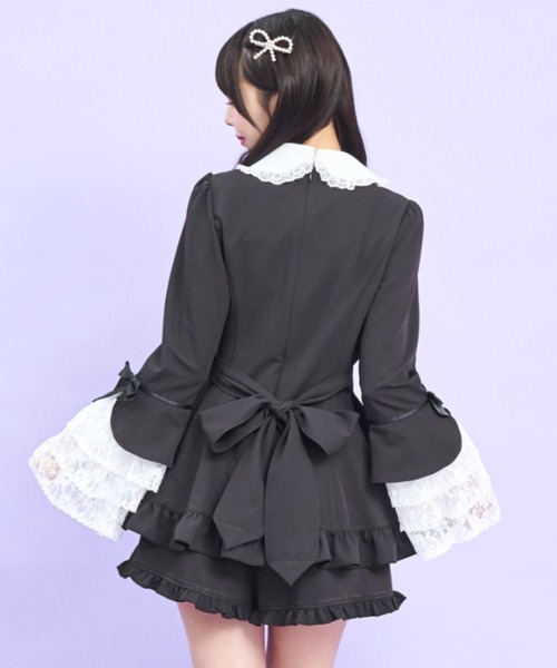 Secret Honey(シークレットハニー)の「ティアードベルスリーブセットアップ(セットアップ・レディース・ブラック/グレー・MEDIUM)」の8枚目の写真