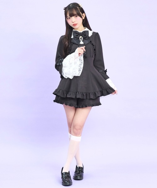 Secret Honey(シークレットハニー)の「ティアードベルスリーブセットアップ(セットアップ・レディース・ブラック/グレー・MEDIUM)」の6枚目の写真