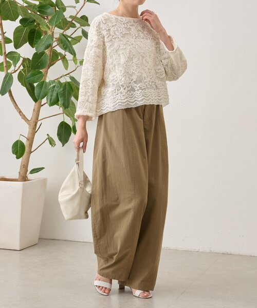 BEARDSLEY（ビアズリー）の「エンブロイダリープルオーバー（シャツ/ブラウス・レディース・ブラック/ホワイト・FREE）」の9枚目の写真