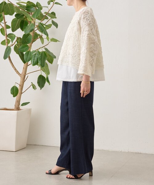 BEARDSLEY（ビアズリー）の「エンブロイダリープルオーバー（シャツ/ブラウス・レディース・ブラック/ホワイト・FREE）」の15枚目の写真