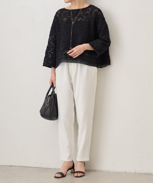 BEARDSLEY（ビアズリー）の「エンブロイダリープルオーバー（シャツ/ブラウス・レディース・ブラック/ホワイト・FREE）」の22枚目の写真