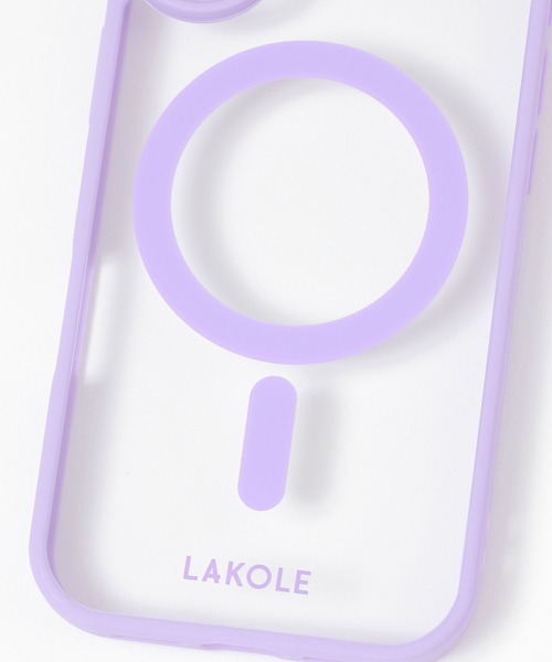 LAKOLE（ラコレ）の「MSiPhoneケース[iPhone16/17] / 660692（スマホケース/カバー・レディース・アイボリー/チャコール/パープル・FREE）」の12枚目の写真