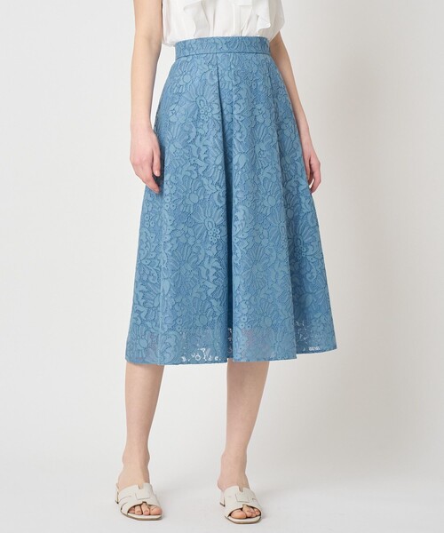 ANAYI(アナイ)の「【セットアップ対応商品】メッシュレースタック スカート(スカート・レディース・オフホワイト/サックスブルー・38/36/34)」の9枚目の写真
