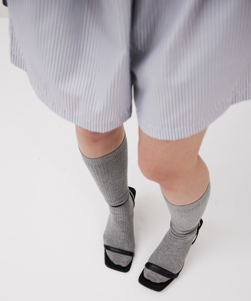 HANNE(アン)の「リブロングソックス(ソックス/靴下・レディース・ホワイト/グレー・FREE)」の10枚目の写真