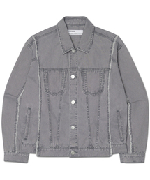 NOMANUAL（NOMANUAL）の「ROUGH CUT TRUCKER JACKET - WASHED GRAY（デニムジャケット）」