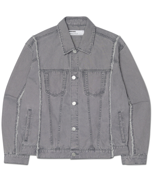 NOMANUAL(NOMANUAL)の「ROUGH CUT TRUCKER JACKET - WASHED GRAY(デニムジャケット・レディース・その他・MEDIUM/X-LARGE/LARGE)」の1枚目の写真