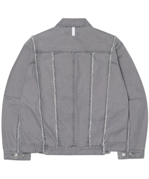 NOMANUAL(NOMANUAL)の「ROUGH CUT TRUCKER JACKET - WASHED GRAY(デニムジャケット・レディース・その他・MEDIUM/X-LARGE/LARGE)」の2枚目の写真