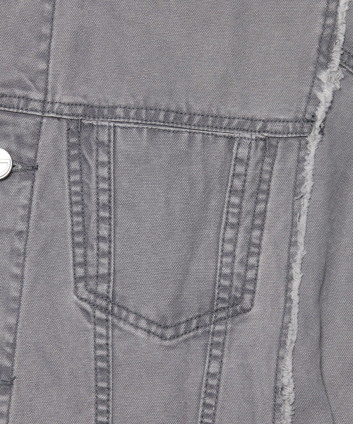NOMANUAL(NOMANUAL)の「ROUGH CUT TRUCKER JACKET - WASHED GRAY(デニムジャケット・レディース・その他・MEDIUM/X-LARGE/LARGE)」の6枚目の写真