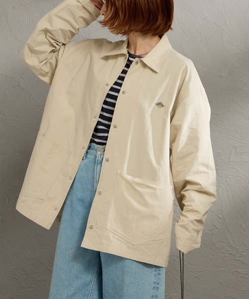 DANTON（ダントン）の「[DANTON/ダントン] カバーオール シャツジャケット（その他アウター・レディース・ライトベージュ/ネイビー/チャコールグレー・42/40）」の3枚目の写真