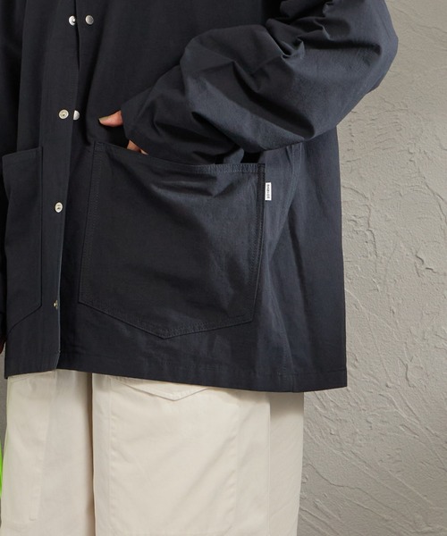 DANTON（ダントン）の「[DANTON/ダントン] カバーオール シャツジャケット（その他アウター・レディース・ライトベージュ/ネイビー/チャコールグレー・42/40）」の5枚目の写真