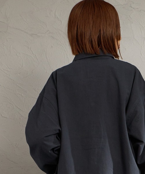 DANTON（ダントン）の「[DANTON/ダントン] カバーオール シャツジャケット（その他アウター・レディース・ライトベージュ/ネイビー/チャコールグレー・42/40）」の4枚目の写真