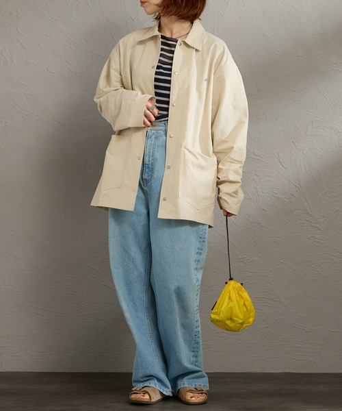 DANTON（ダントン）の「[DANTON/ダントン] カバーオール シャツジャケット（その他アウター・レディース・ライトベージュ/ネイビー/チャコールグレー・42/40）」の22枚目の写真