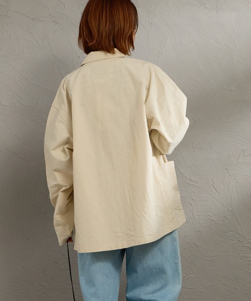 DANTON（ダントン）の「[DANTON/ダントン] カバーオール シャツジャケット（その他アウター・レディース・ライトベージュ/ネイビー/チャコールグレー・42/40）」の21枚目の写真