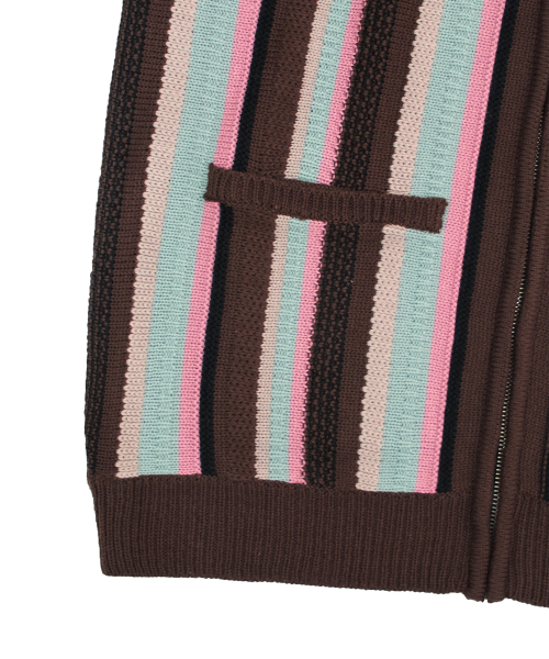CACTUSDONUTMARKET（カクタスドーナツマーケット）の「Vertical Stripe Knit Vest - Brown（ベスト・メンズ・その他・MEDIUM/LARGE）」の5枚目の写真