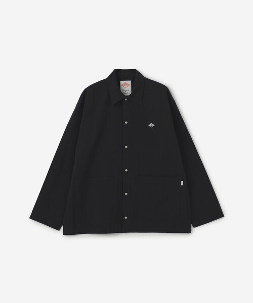 希少 DANTON ダントン コットン リネン カバーオール ブラック M DANTON | コットンリネン カバーオールシャツ MEN（カバーオール