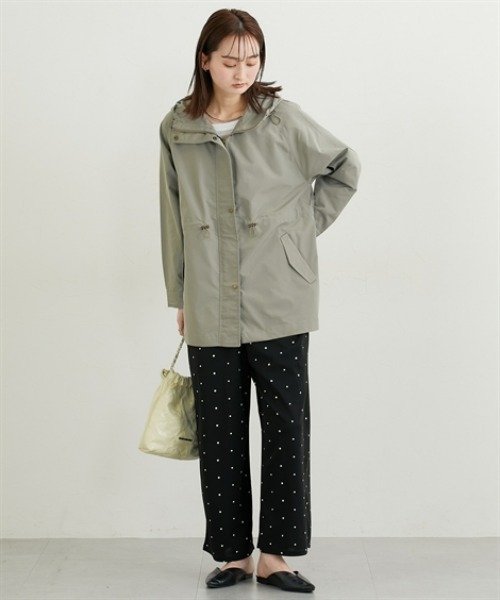 nissen（ニッセン）の「ミディ丈フーディモッズコート（カバーオール・レディース・ブラック/カーキ・L/M/LL）」の16枚目の写真