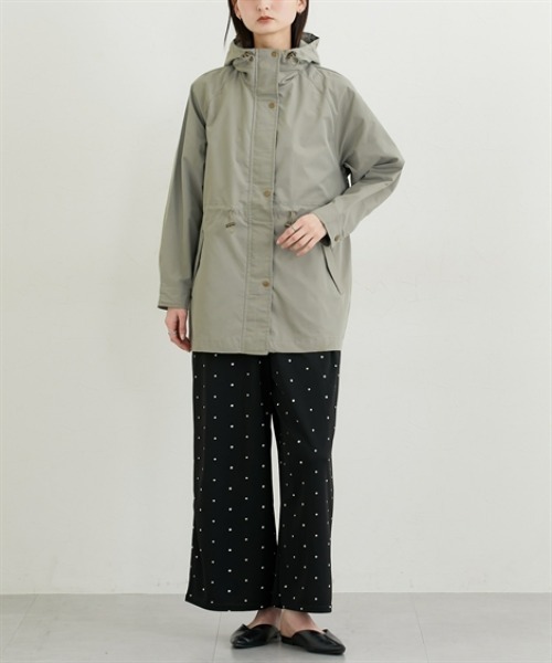 nissen（ニッセン）の「ミディ丈フーディモッズコート（カバーオール・レディース・ブラック/カーキ・L/M/LL）」の17枚目の写真