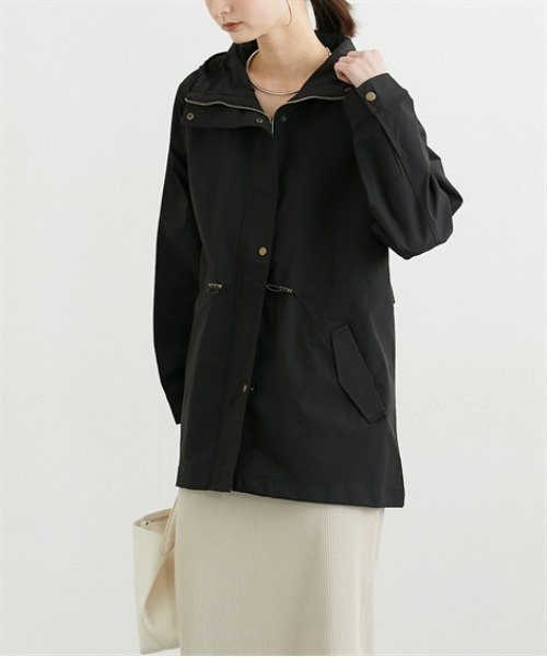 nissen（ニッセン）の「ミディ丈フーディモッズコート（カバーオール・レディース・ブラック/カーキ・L/M/LL）」の21枚目の写真