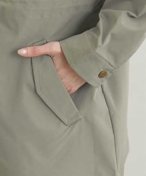 nissen（ニッセン）の「ミディ丈フーディモッズコート（カバーオール・レディース・ブラック/カーキ・L/M/LL）」の3枚目の写真