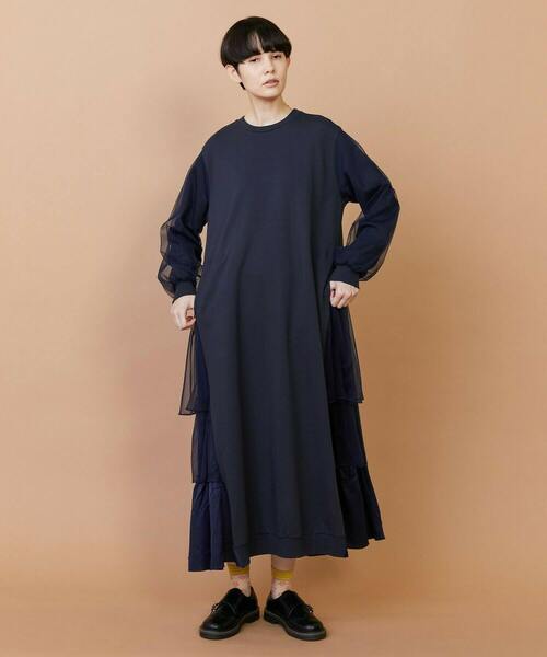 FRAPBOIS(フラボア)の「チュルーカ ワンピース(ワンピース・レディース・ネイビー/ブラック・1)」の1枚目の写真