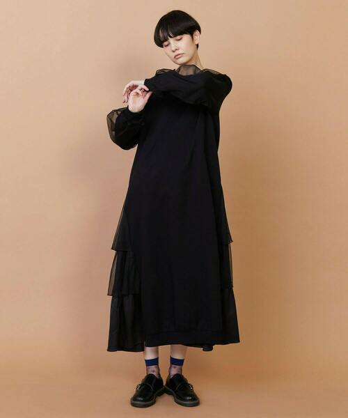 FRAPBOIS(フラボア)の「チュルーカ ワンピース(ワンピース・レディース・ネイビー/ブラック・1)」の19枚目の写真