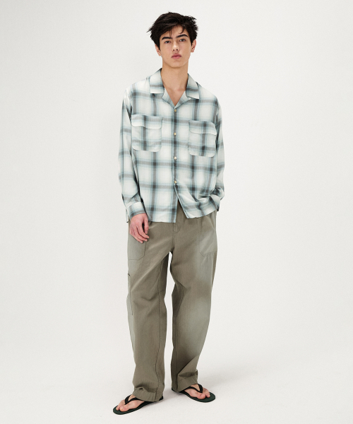 SHIRTER(シャーター)の「FLUID CHECK BOXY SHIRT (GREEN)(シャツ/ブラウス・メンズ・その他・SMALL/MEDIUM/LARGE)」の5枚目の写真