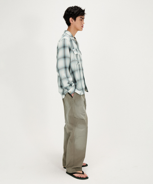 SHIRTER(シャーター)の「FLUID CHECK BOXY SHIRT (GREEN)(シャツ/ブラウス・メンズ・その他・SMALL/MEDIUM/LARGE)」の6枚目の写真
