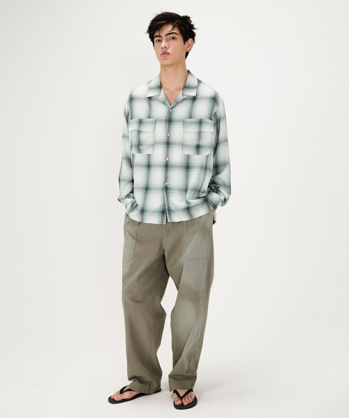 SHIRTER(シャーター)の「FLUID CHECK BOXY SHIRT (GREEN)(シャツ/ブラウス・メンズ・その他・SMALL/MEDIUM/LARGE)」の7枚目の写真