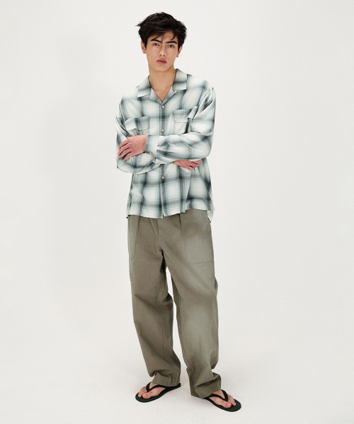 SHIRTER(シャーター)の「FLUID CHECK BOXY SHIRT (GREEN)(シャツ/ブラウス・メンズ・その他・SMALL/MEDIUM/LARGE)」の2枚目の写真