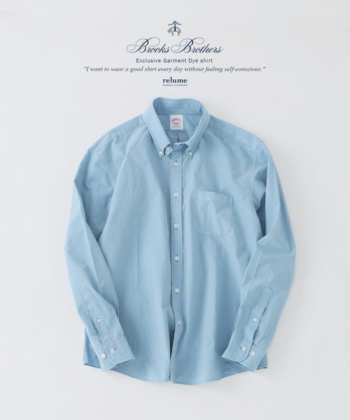 BROOKS BROTHERS（ブルックスブラザーズ）の「Brooks Brothers / ブルックスブラザーズ 別注 ガーメントダイ BDシャツ（シャツ/ブラウス・メンズ・ブルー系その他/ベージュ/ブラック系その他・LARGE/MEDIUM）」の3枚目の写真