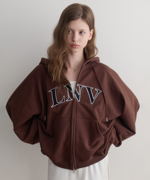 LNV Hoodie zip up (brown) — коричневое худи на молнии LNV