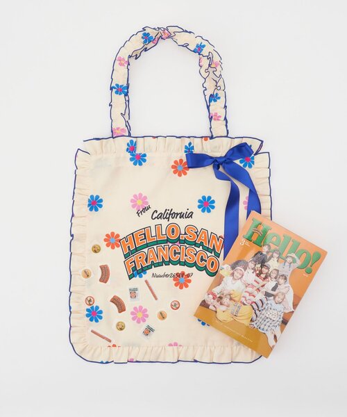 HELLO.SANFRANCISCO（ハローサンフランシスコ）の「【HELLO.SANFRANCISC】H.Sマガジン/リボンBAG＆シール付（トートバッグ・レディース・その他・ONE SIZE）」の4枚目の写真