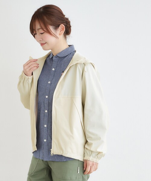LAURA ASHLEY(ローラアシュレイ)の「【UVカット/接触冷感/ワンマイルウエア】ジップアップフーディー(ブルゾン・レディース・オフホワイト/ブルー系その他・38)」の15枚目の写真