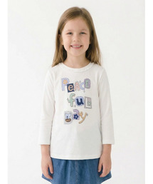 プリント7分袖Tシャツ