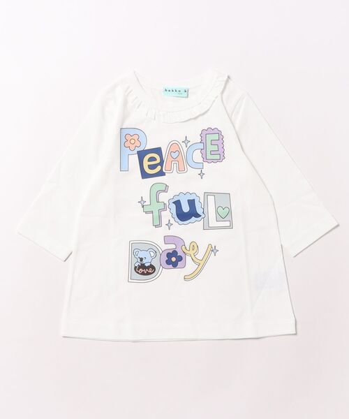 HAKKA KIDS（ハッカキッズ）の「プリント7分袖Tシャツ（Tシャツ/カットソー・キッズ・ホワイト/ピンク・100cm/110cm/120cm/130cm）」の4枚目の写真