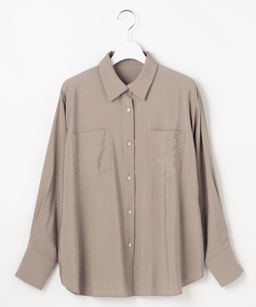 ANY SIS(エニィスィス)の「シアーダブルポケット シャツ(シャツ/ブラウス・レディース・ライトグリーン系/ホワイト系/黄土色系・X-SMALL)」の16枚目の写真