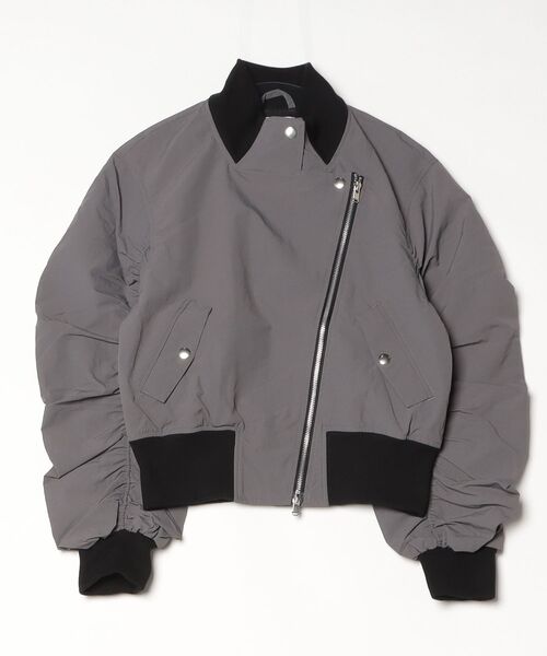 TORNADO MART（トルネードマート）の「ＴOＲＵＮＥ∴ギャザリングブルゾン（ブルゾン・レディース・ブラック/グレー・S/M/L）」の7枚目の写真