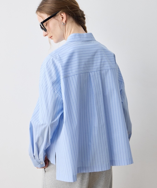 LE SOUK HOLIDAY(ルスークホリデー)の「【WEB限定】ストライプショートシャツ(シャツ/ブラウス・レディース・ピンク/サックスブルー/ベージュ・M/L)」の11枚目の写真
