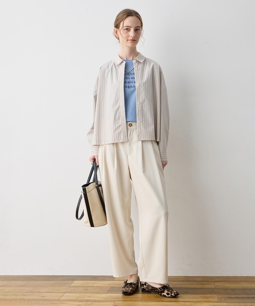 LE SOUK HOLIDAY(ルスークホリデー)の「【WEB限定】ストライプショートシャツ(シャツ/ブラウス・レディース・ピンク/サックスブルー/ベージュ・M/L)」の16枚目の写真