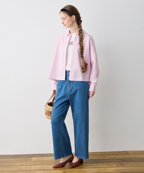 LE SOUK HOLIDAY(ルスークホリデー)の「【WEB限定】ストライプショートシャツ(シャツ/ブラウス・レディース・ピンク/サックスブルー/ベージュ・M/L)」の20枚目の写真