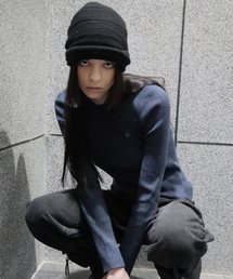 CHICKS（チックス）の「コンパクトニットビーニー ブラック（ニットキャップ/ビーニー）」