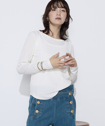 COMME CA Wardrobe（コムサワードローブ）の「綿キュプラベアテレコ リブタンクトップ（タンクトップ）」