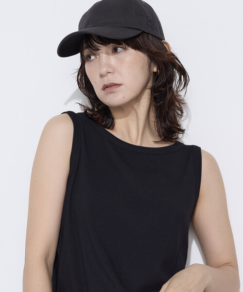 COMME CA Wardrobe(コムサワードローブ)の「綿キュプラベアテレコ リブタンクトップ(タンクトップ・レディース・ホワイト/ブラック/グレー・FREE)」の2枚目の写真
