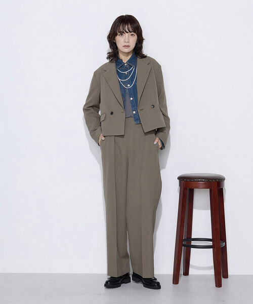 COMME CA Wardrobe(コムサワードローブ)の「綿キュプラベアテレコ リブタンクトップ(タンクトップ・レディース・ホワイト/ブラック/グレー・FREE)」の4枚目の写真