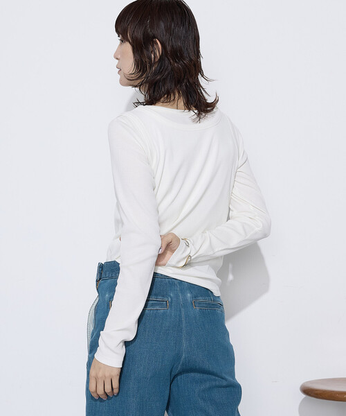 COMME CA Wardrobe(コムサワードローブ)の「綿キュプラベアテレコ リブタンクトップ(タンクトップ・レディース・ホワイト/ブラック/グレー・FREE)」の10枚目の写真